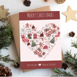 Frohe Weihnachten und glückliche Feiertage Familie