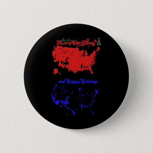 Frohe Weihnachten und glückliche Feiertage Feierli Button (Vorderseite)