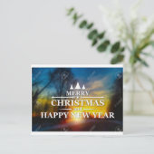 Frohe Weihnachten und glückliche neue Jahr Grußkar Postkarte (Stehend Vorderseite)