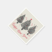 Frohe Weihnachten und glückliche neue Jahre Serviette (Ecke)