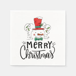 Frohe Weihnachten und glückliche neue Jahre Serviette