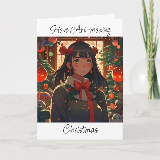 Frohe Weihnachten und glückliche Neujahr Anime The Karte (Vorderseite)