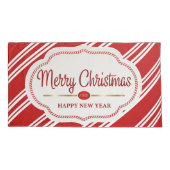 Frohe Weihnachten und glückliche Neujahr Candy Can Kissenbezug (Rückseite-Links)