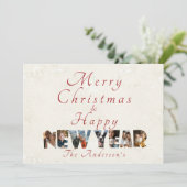 Frohe Weihnachten und glückliche Neujahr Collage F (Stehend Vorderseite)