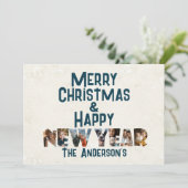 Frohe Weihnachten und glückliche Neujahr Collage F (Stehend Vorderseite)