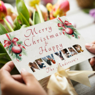 Frohe Weihnachten und glückliche Neujahr Collage F