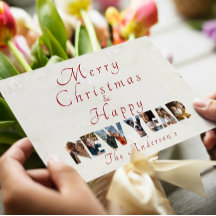 Frohe Weihnachten und glückliche Neujahr Collage F