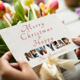 Frohe Weihnachten und glückliche Neujahr Collage F