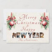 Frohe Weihnachten und glückliche Neujahr Collage F (Vorderseite)