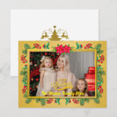 Frohe Weihnachten und glückliche Neujahr Gold Fram (Vorne/Hinten)