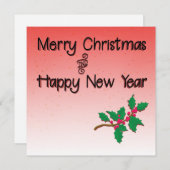 Frohe Weihnachten und glückliche Neujahr Heilig Einladung (Vorne/Hinten)