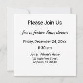 Frohe Weihnachten und glückliche Neujahr Heilig Einladung (Rückseite)