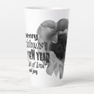 Frohe Weihnachten und glückliche Neujahr Mohn Schr Milchtasse