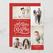 Frohe Weihnachten und glückliche Neujahr Multi-Fot (Vorne/Hinten)