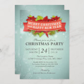 Frohe Weihnachten und glückliche Neujahr-Party Ein Einladung (Vorne/Hinten)