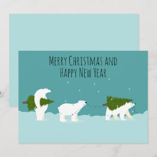 Frohe Weihnachten und glückliche Neujahr Polarbäre