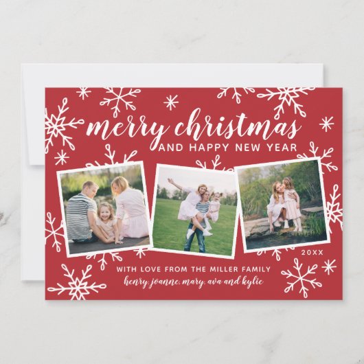 Frohe Weihnachten und glückliche Neujahr Snowy Sna (Vorderseite)