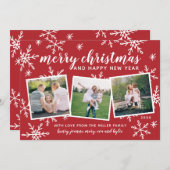 Frohe Weihnachten und glückliche Neujahr Snowy Sna (Vorne/Hinten)