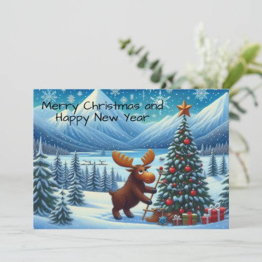 Frohe Weihnachten und glückliche Neujahrselosen (Stehend Vorderseite)