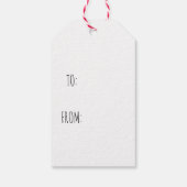 Frohe Weihnachten und glückliche Neujahrsgeschenke Geschenkanhänger (Rückseite)