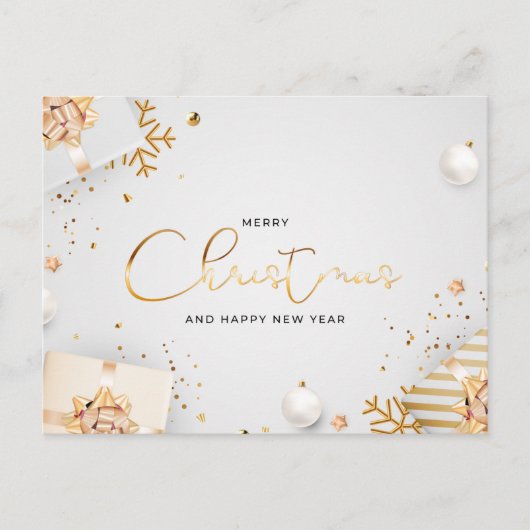 Frohe Weihnachten und glückliche Neujahrsgestaltun Postkarte (Vorderseite)