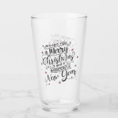 Frohe Weihnachten und glückliche Neujahrsglasur Glas (Vorderseite)