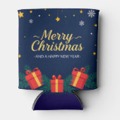 Frohe Weihnachten und glückliche Neujahrsgrüße Dosenkühler (Vorderseite)