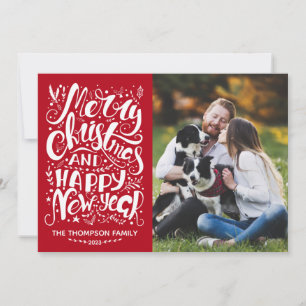 Frohe Weihnachten und glückliche Neujahrskarte