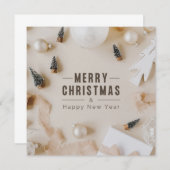 Frohe Weihnachten und glückliche Neujahrskarte (Vorne/Hinten)