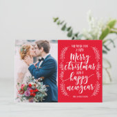 Frohe Weihnachten und glückliche Neujahrskarte (Stehend Vorderseite)