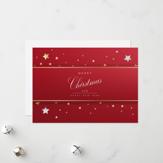 Frohe Weihnachten und glückliche Neujahrskarte (Vorderseite/Rückseite Beispiel)