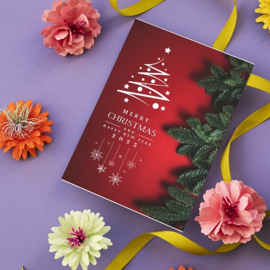 Frohe Weihnachten und glückliche Neujahrskarte