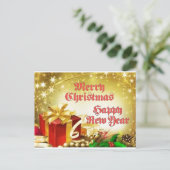 Frohe Weihnachten und glückliche Neujahrskarte (Stehend Vorderseite)