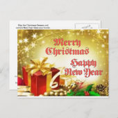 Frohe Weihnachten und glückliche Neujahrskarte (Vorne/Hinten)