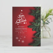 Frohe Weihnachten und glückliche Neujahrskarte (Stehend Vorderseite)