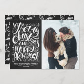 Frohe Weihnachten und glückliche Neujahrskarte (Vorne/Hinten)