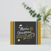 Frohe Weihnachten und glückliche Neujahrskarte Postkarte (Stehend Vorderseite)