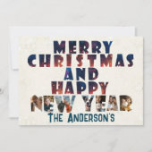 Frohe Weihnachten und glückliche Neujahrskollage (Vorderseite)