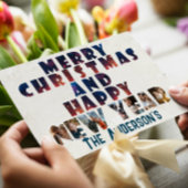 Frohe Weihnachten und glückliche Neujahrskollage