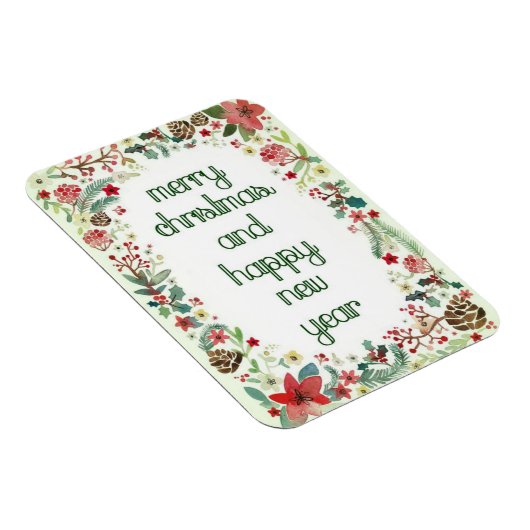 Frohe Weihnachten und glückliche Neujahrsmagnet Magnet (Rechte Seite)
