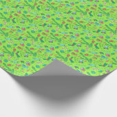 Frohe Weihnachten und glückliche Neujahrsmuster Geschenkpapier (Ecke)