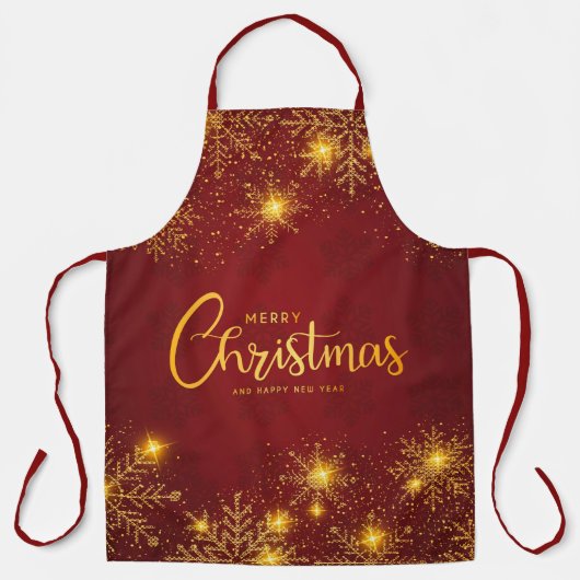 Frohe Weihnachten und glückliche Neujahrsschneeflo Schürze (Vorderseite)