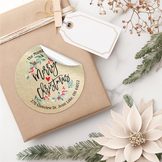 Frohe Weihnachten und glückliche Weihnachtsfeierta Runder Aufkleber