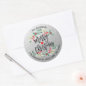 Frohe Weihnachten und glückliche Weihnachtsfeierta Runder Aufkleber (Umschlag)