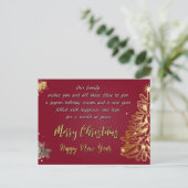 Frohe Weihnachten und glückliches Neues Jahr (Stehend Vorderseite)