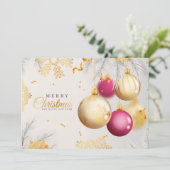 Frohe Weihnachten und glückliches Neues Jahr (Stehend Vorderseite)