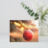 Frohe Weihnachten und glückliches neues Jahr (Stehend Vorderseite)