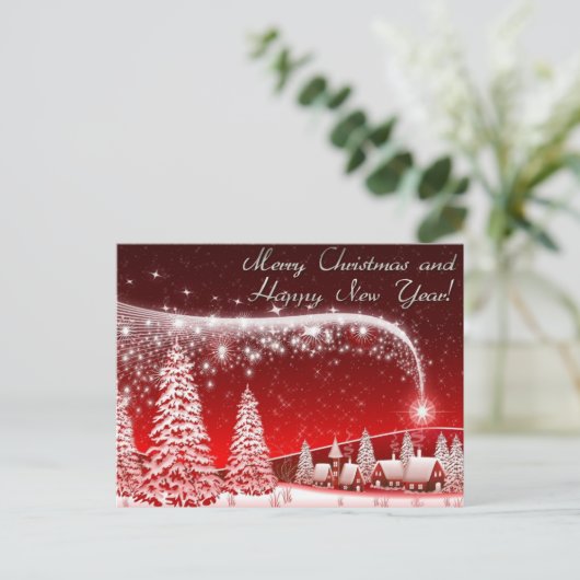 Frohe Weihnachten und glückliches neues Jahr (Stehend Vorderseite)