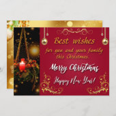 Frohe Weihnachten und glückliches Neues Jahr (Vorne/Hinten)