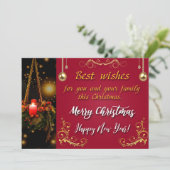 Frohe Weihnachten und glückliches Neues Jahr (Stehend Vorderseite)